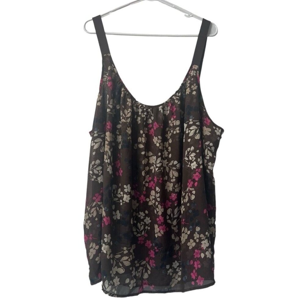 Lane Bryant tank top Floral Size 30/32 Preppy Travel Beach Cottagecore NWT